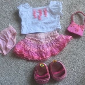 Build-A-Bear Girl Outfit Pink/White